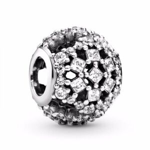 Pandora Sparkling Snow Flurry Clear Pave Charm